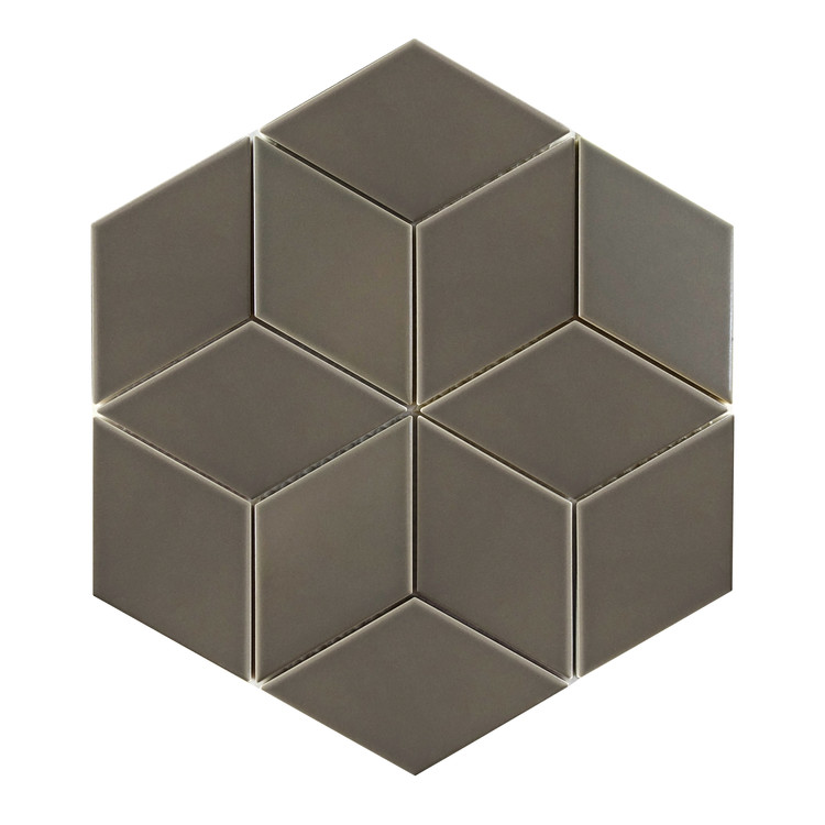 THE GOLD TILE G85-DIA-GRAY-M モザイクタイル