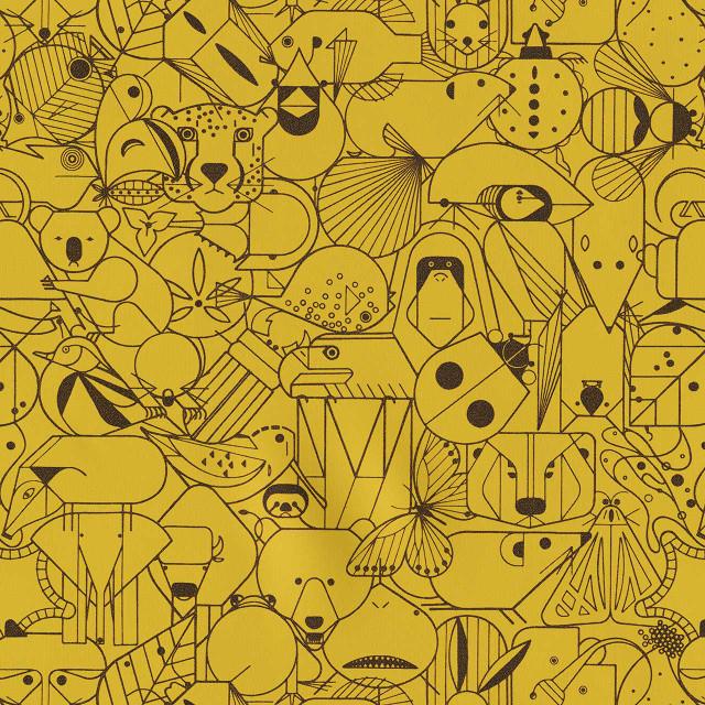 Designtex 3043-201 Gold Finch ポリエステル