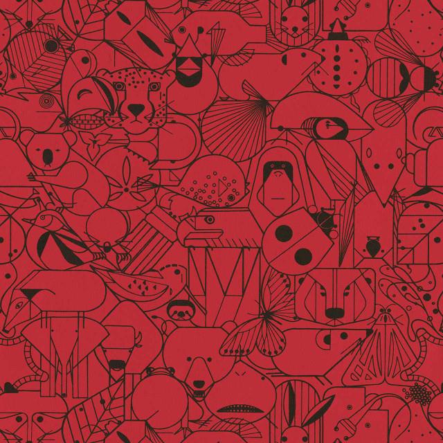 Designtex 3043-303 Scarlet Ibis