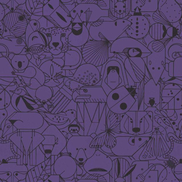 Designtex 3043-602 Purple Starling