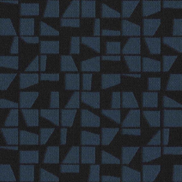 Designtex 3821-403 Black Blue 混紡生地