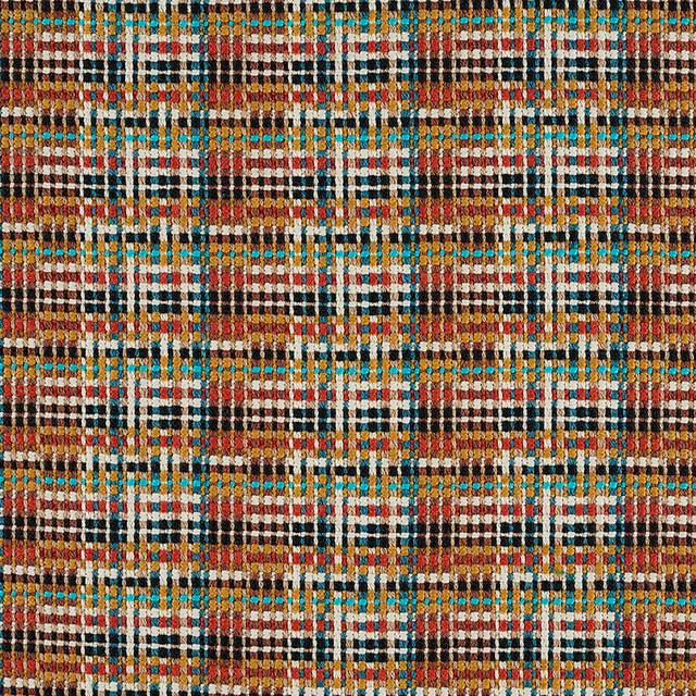 Designtex 3853-901 Black Red Yellow Green
